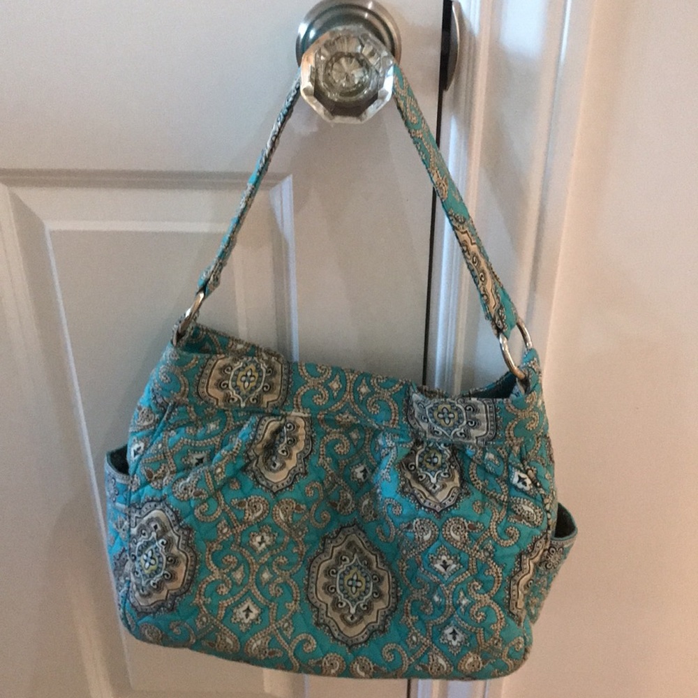 Vera Bradley turquoise quilted purse - Picture 2 of 4